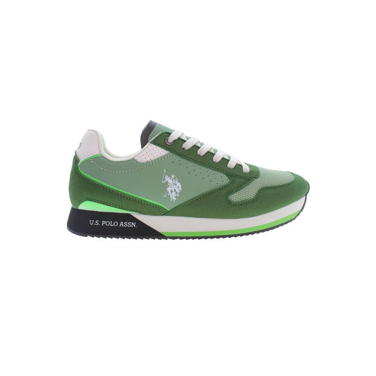 US POLO ASSN. Simple green sneakers with iconic logo accents