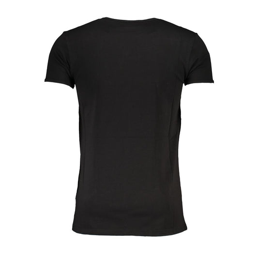 Cavalli Class Schwarzes T-Shirt aus Baumwolle