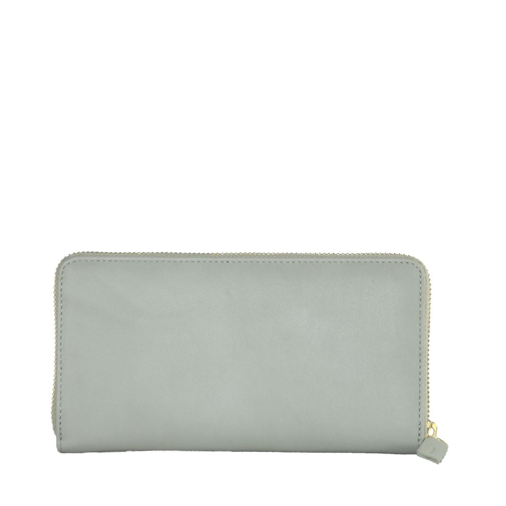 Cavalli Class Chic Gray Calfskin Wallet