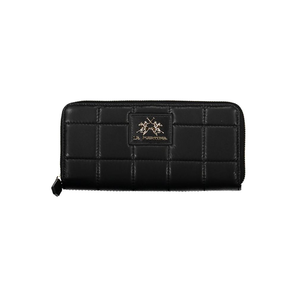 La Martina Elegant wallet in black polyurethane