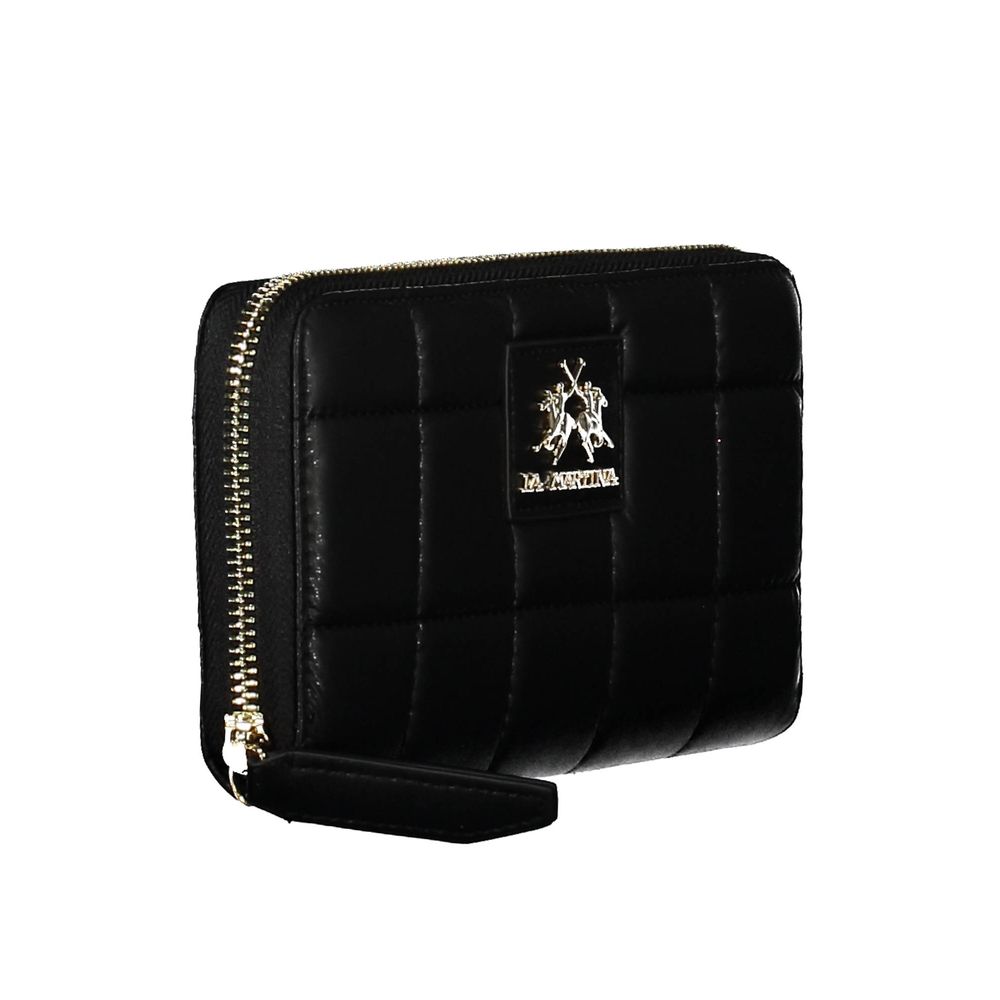 La Martina Elegant wallet in black polyurethane