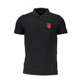 Load image into Gallery viewer, Cavalli Class Schwarzes Baumwoll-Poloshirt für Männer
