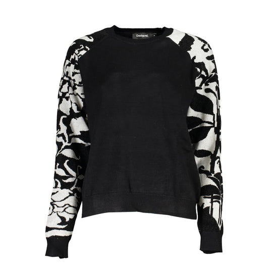 Desigual Schicker Pullover mit hohem Halsausschnitt und kontrastierenden Details