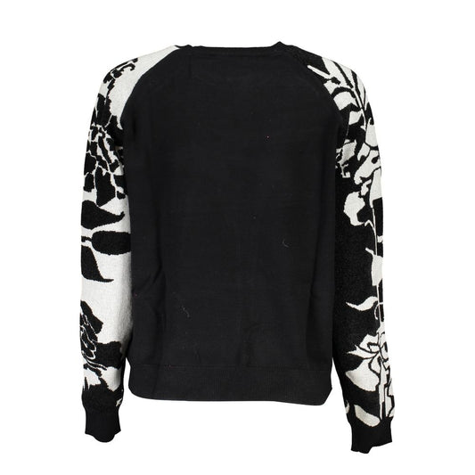 Desigual Schicker Pullover mit hohem Halsausschnitt und kontrastierenden Details