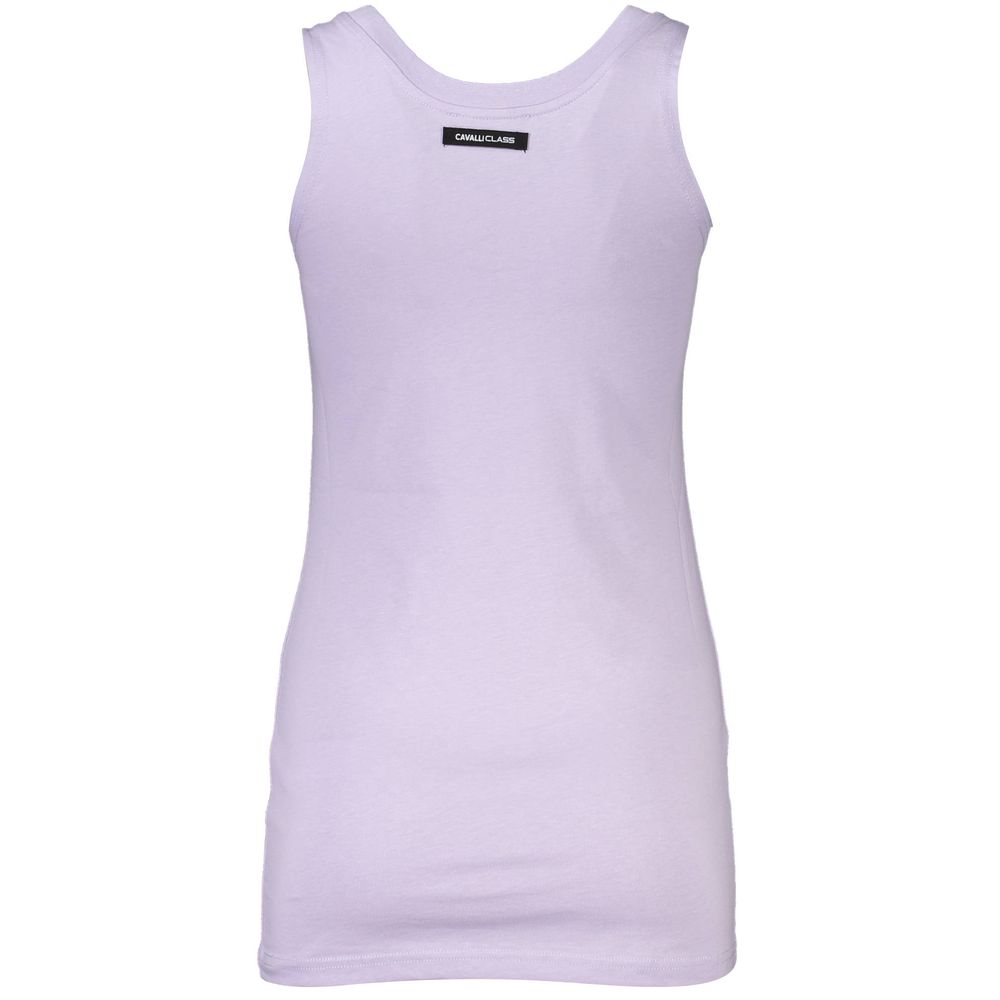 Cavalli Class Lila Baumwolle Frauen Top