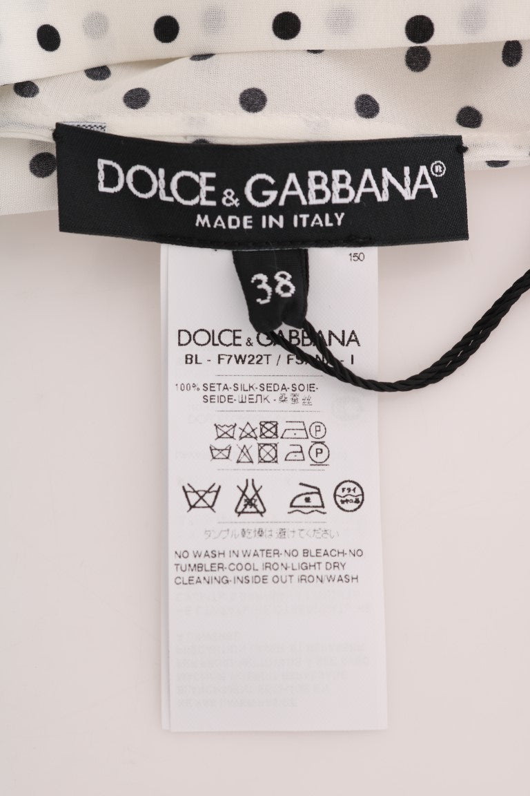 Dolce &amp; Gabbana Şık puantiyeli ipek bluz