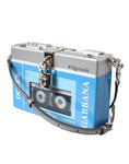 Load image into Gallery viewer, Dolce & Gabbana Multicolor Box Walkman Holz Leder Clutch Umhängetasche
