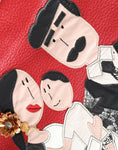 Bild in Galerie-Betrachter laden, Dolce & Gabbana Rote Leder #DGFamily Patch Einkaufstasche
