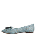 Load image into Gallery viewer, Dolce & Gabbana Blau Spitze Kristall Ballett Flats Loafers Schuhe
