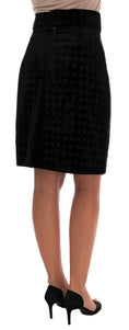 Load image into Gallery viewer, Dolce & Gabbana Baroque embroidered velvet pencil skirt
