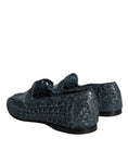 Load image into Gallery viewer, Dolce & Gabbana Blaue gewebte Leder Slipper Männer Schuhe
