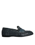 Load image into Gallery viewer, Dolce & Gabbana Blaue gewebte Leder Slipper Männer Schuhe
