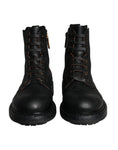 Load image into Gallery viewer, Dolce & Gabbana Schwarze Schnürstiefel Mid Calf Stiefel Männer Schuhe
