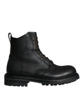 Load image into Gallery viewer, Dolce & Gabbana Schwarze Schnürstiefel Mid Calf Stiefel Männer Schuhe
