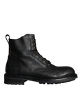 Load image into Gallery viewer, Dolce & Gabbana Schwarze Schnürstiefel Mid Calf Stiefel Männer Schuhe
