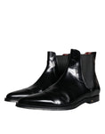 Load image into Gallery viewer, Dolce & Gabbana Schwarze Leder Chelsea-Stiefel Schuhe
