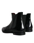 Load image into Gallery viewer, Dolce & Gabbana Schwarze Leder Chelsea-Stiefel Schuhe
