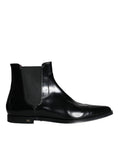 Load image into Gallery viewer, Dolce & Gabbana Schwarze Leder Chelsea-Stiefel Schuhe
