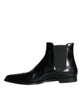 Load image into Gallery viewer, Dolce & Gabbana Schwarze Leder Chelsea-Stiefel Schuhe
