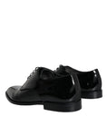 Load image into Gallery viewer, Dolce & Gabbana Schwarzes Kalbsleder Derby Herren Anzugschuhe
