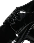 Load image into Gallery viewer, Dolce & Gabbana Schwarzes Kalbsleder Derby Herren Anzugschuhe
