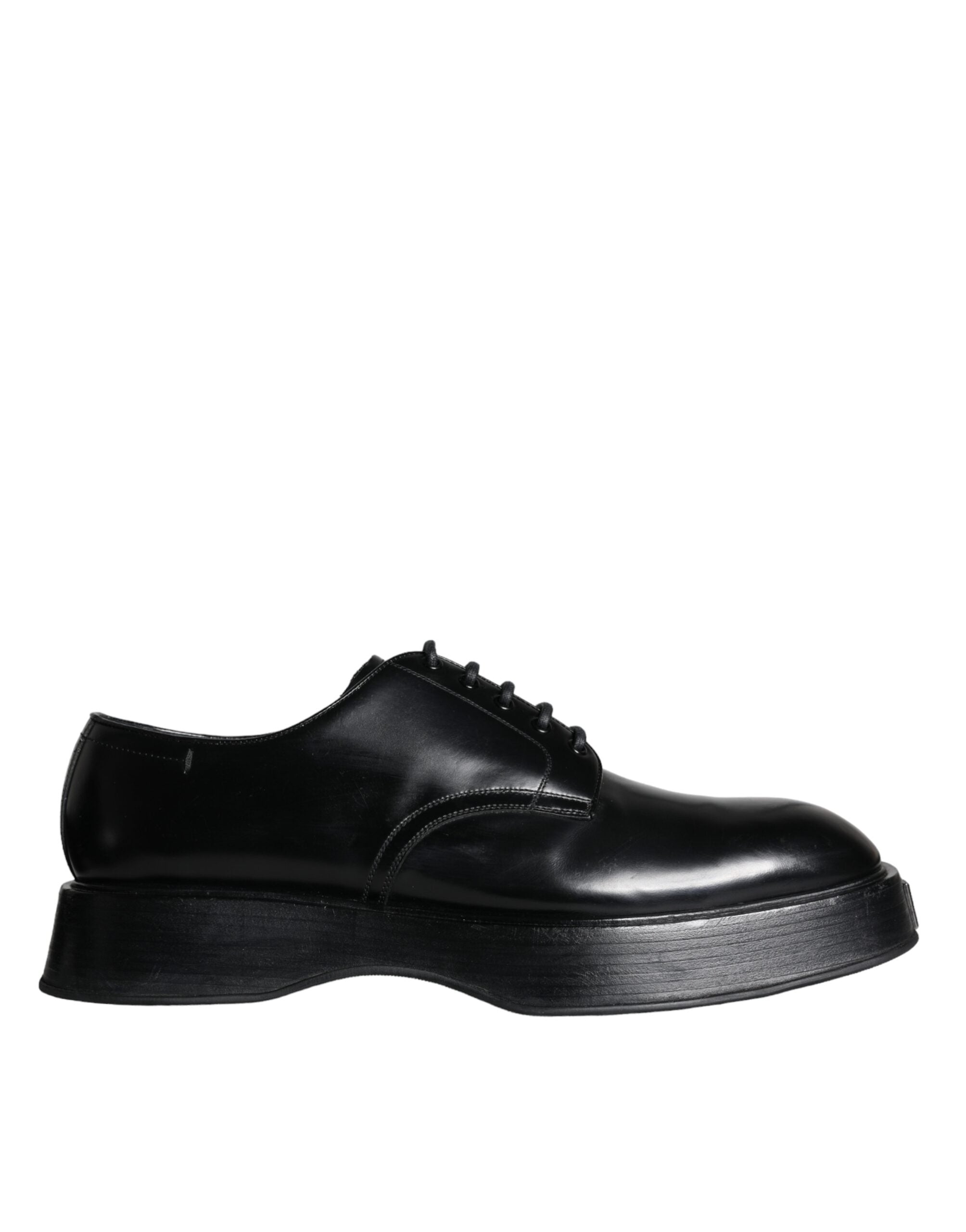 Dolce & Gabbana Schwarze Kalbsleder Derby-Schuhe für formelle Anlässe