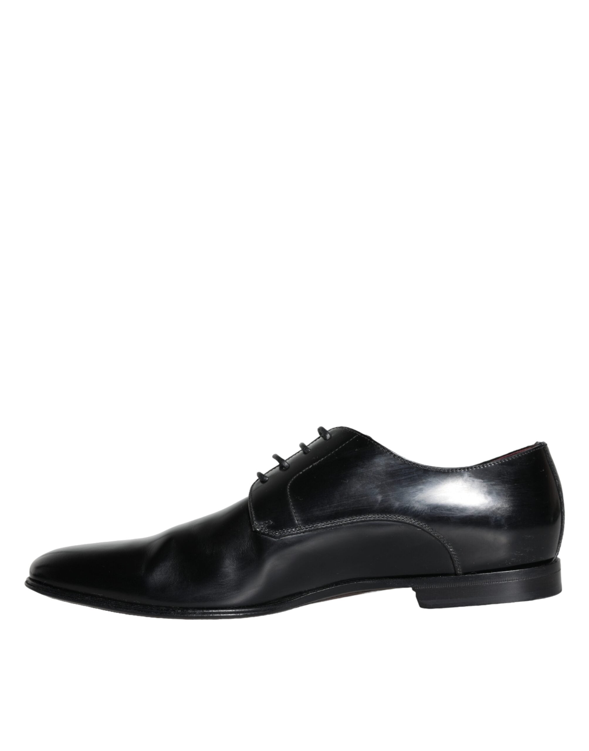 Dolce & Gabbana Schwarz Leder Derby Formal Kleid Männer Schuhe