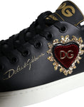 Bild in Galerie-Betrachter laden, Dolce & Gabbana Schwarz Portofino Sacred Heart Turnschuhe Schuhe
