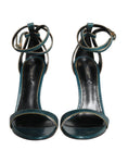 Load image into Gallery viewer, Dolce & Gabbana Dunkelgrüne Kalbsleder Heels Sandalen Schuhe
