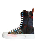 Bild in Galerie-Betrachter laden, Dolce & Gabbana Multicolor Patchwork Logo High Top Sneakers Schuhe
