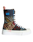 Bild in Galerie-Betrachter laden, Dolce & Gabbana Multicolor Patchwork Logo High Top Sneakers Schuhe
