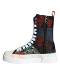 Bild in Galerie-Betrachter laden, Dolce & Gabbana Multicolor Patchwork Logo High Top Sneakers Schuhe
