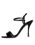 Load image into Gallery viewer, Dolce & Gabbana Schwarz KEIRA Leder Heels Sandalen Schuhe
