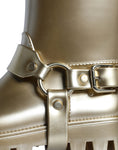 Load image into Gallery viewer, Dolce & Gabbana Metallic Gold Gummi PVC Regen Stiefel Schuhe
