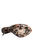 Load image into Gallery viewer, Dolce & Gabbana Braun Leopard Leder Rutschen Absätze Sandalen Schuhe
