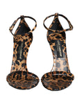 Load image into Gallery viewer, Dolce & Gabbana Braune Leopard Leder Riemchensandalen Schuhe
