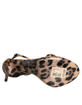 Load image into Gallery viewer, Dolce & Gabbana Braune Leopard Leder Riemchensandalen Schuhe
