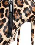 Load image into Gallery viewer, Dolce & Gabbana Braun Leopard Kalb Pelz Heels Stiefeletten Schuhe
