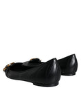 Bild in Galerie-Betrachter laden, Dolce & Gabbana Black Devotion Leather Pointy Flats Shoes
