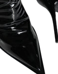 Bild in Galerie-Betrachter laden, Dolce & Gabbana Black Patent Leather Pointed Ankle Boot Shoes
