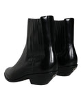 Bild in Galerie-Betrachter laden, Dolce & Gabbana Black Leather Ankle Boots Booties Shoes
