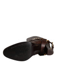 Load image into Gallery viewer, Dolce & Gabbana Brown Leather Gold Tone Logo High Boots Shoes
