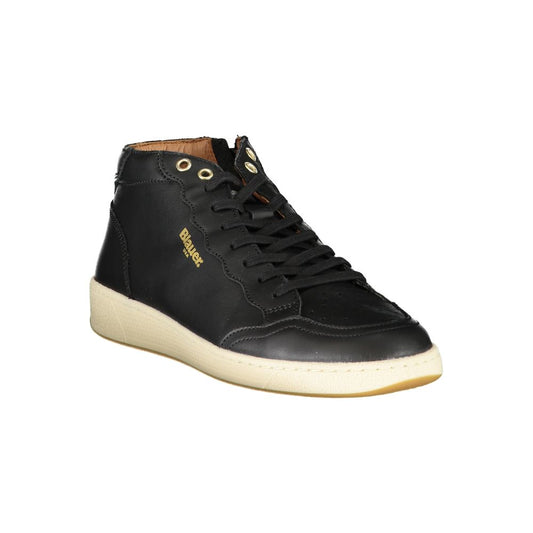 Blauer Schwarzer Polyester Sneaker