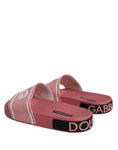 Load image into Gallery viewer, Dolce & Gabbana Pink Leather I Love D&G Sandals Slides Shoes
