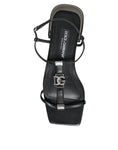 Bild in Galerie-Betrachter laden, Dolce & Gabbana Black Leather Logo Ankle Strap Keira Sandals Shoes
