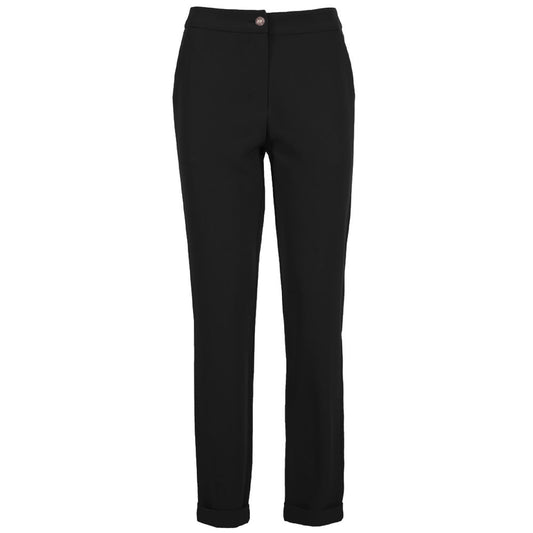 Yes Zee Schwarze Polyester Jeans & Hose