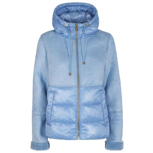 Yes Zee Hellblaue Nylon Frauen Jacke