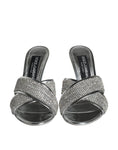 Load image into Gallery viewer, Dolce & Gabbana Silver Crystals Keira Heels Slides Shoes
