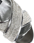 Load image into Gallery viewer, Dolce & Gabbana Silver Crystals Keira Heels Slides Shoes
