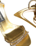 Load image into Gallery viewer, Dolce & Gabbana Gold Crystals Keira Heels Sandals Shoes
